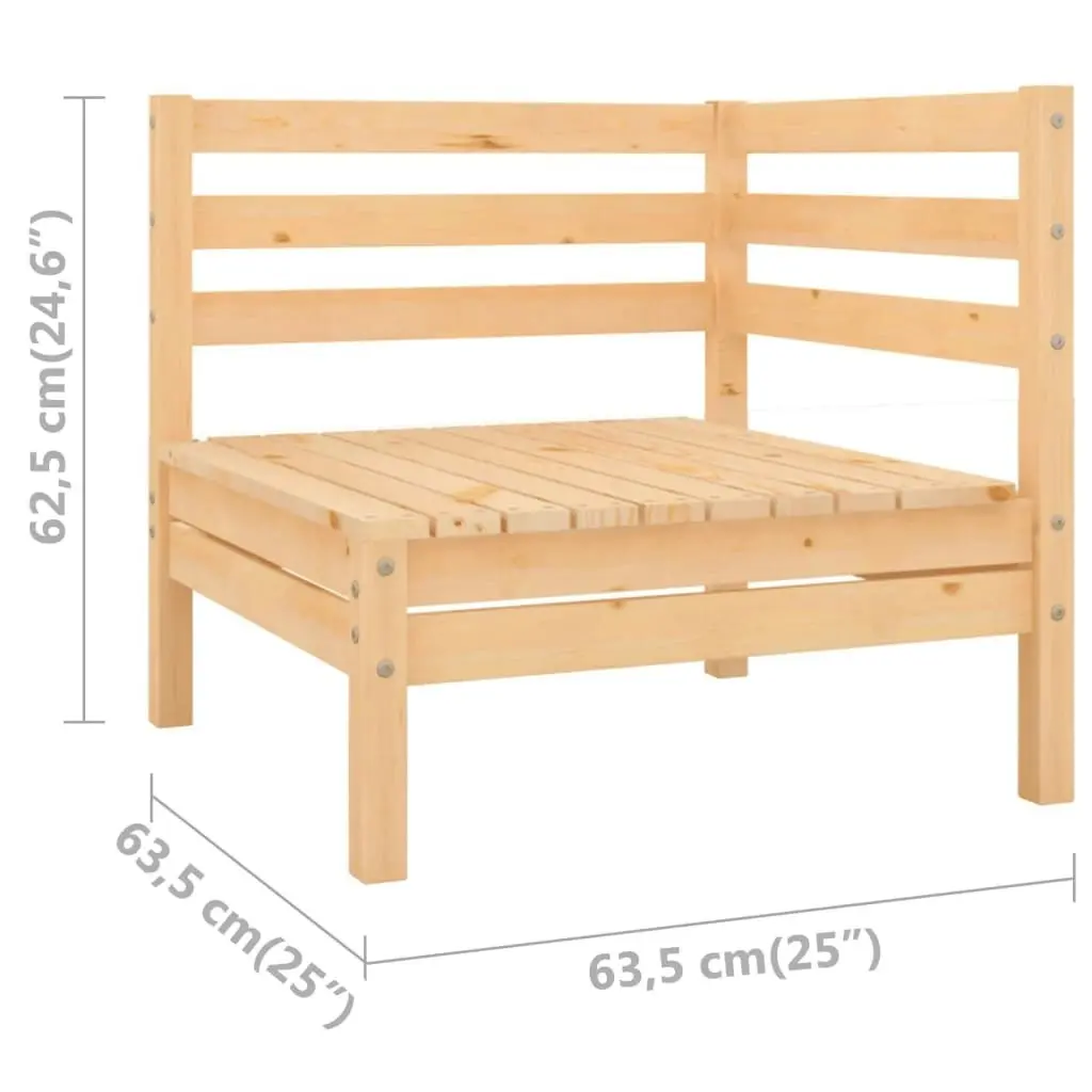 3 Piece Garden Lounge Set Solid Pinewood 806602