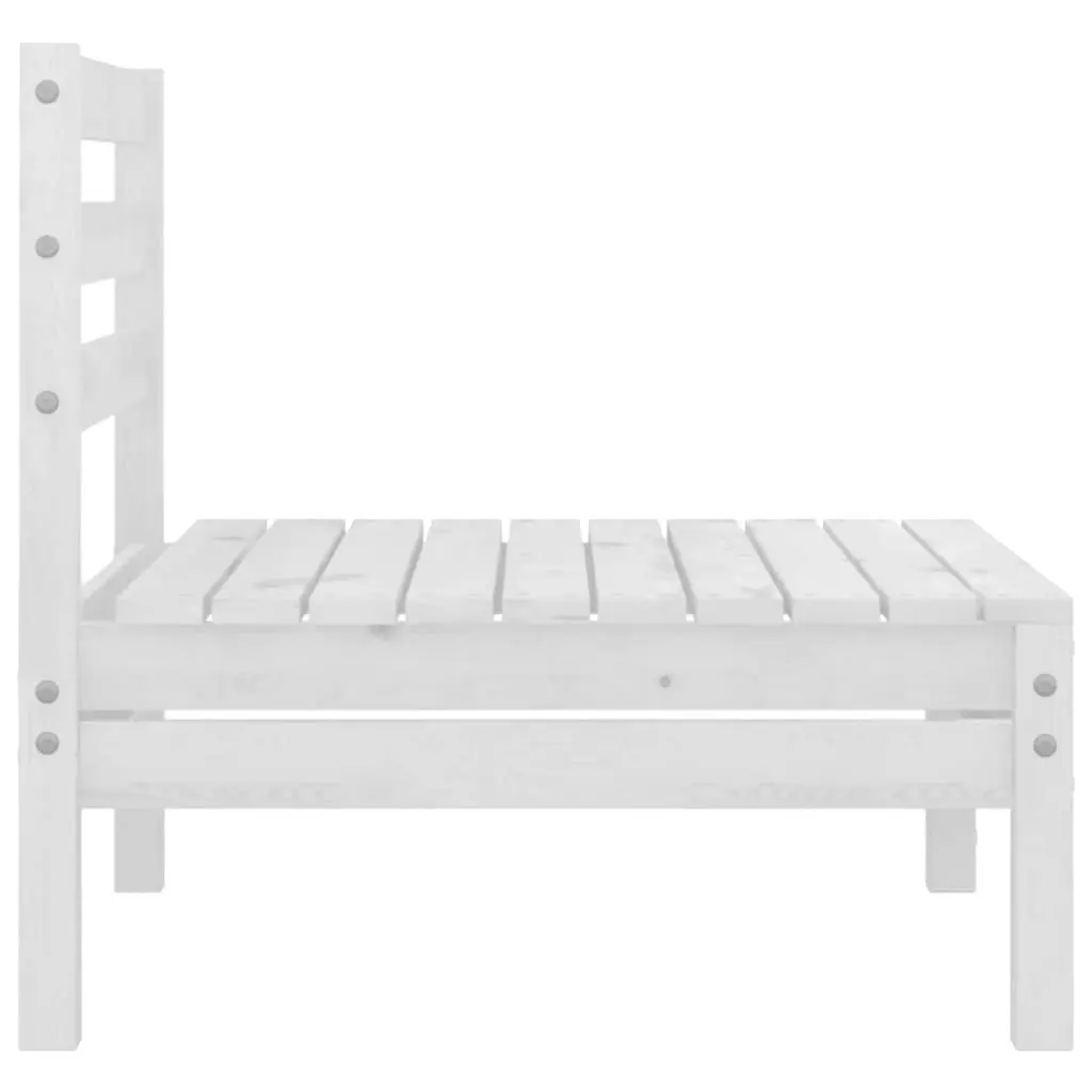 3 Piece Garden Lounge Set Solid Pinewood White 806598