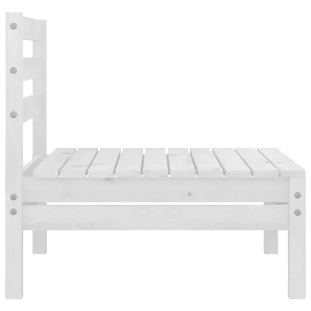 3 Piece Garden Lounge Set Solid Pinewood White 806613