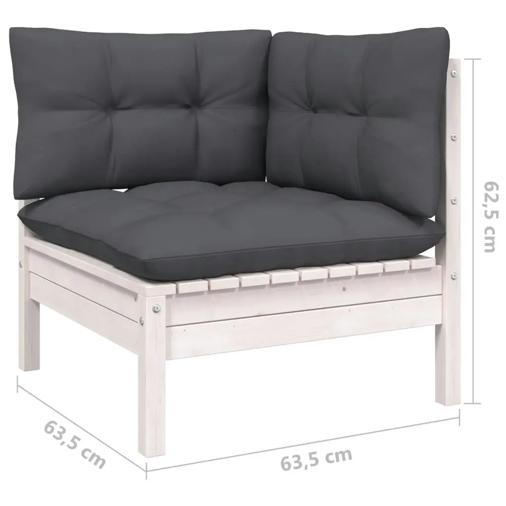 3 Piece Garden Lounge Set with Anthracite Cushions Pinewood 3096017