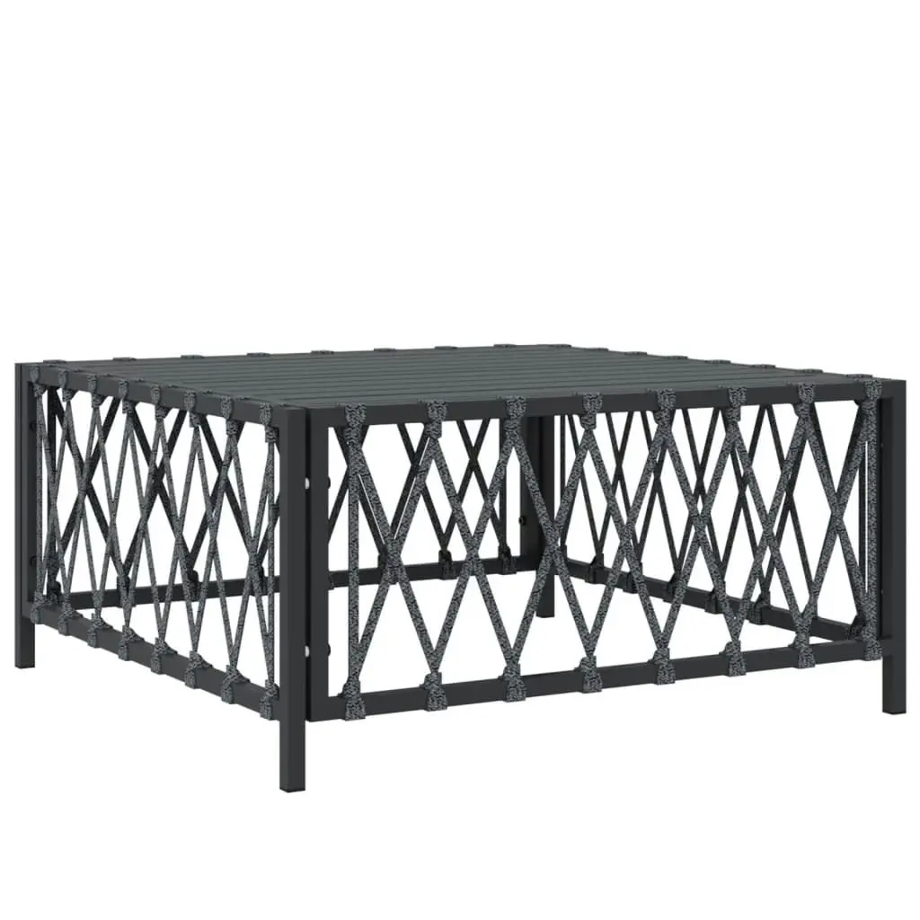 3 Piece Garden Lounge Set with Cushions Anthracite Steel 3186815