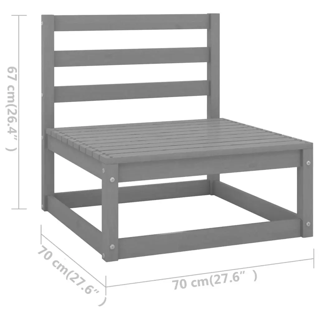 3 Piece Garden Lounge Set with Cushions Solid Pinewood 3076521