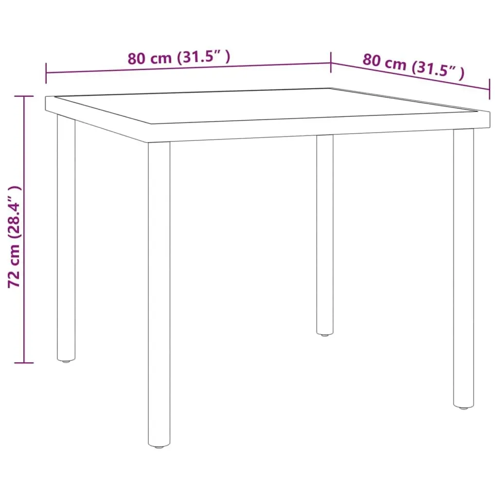 3 Piece Outdoor Dining Set Steel 3073512