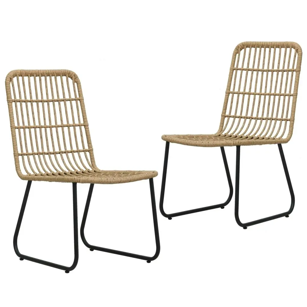 3 Piece Outdoor Dining Set Poly Rattan and Glass 3060237