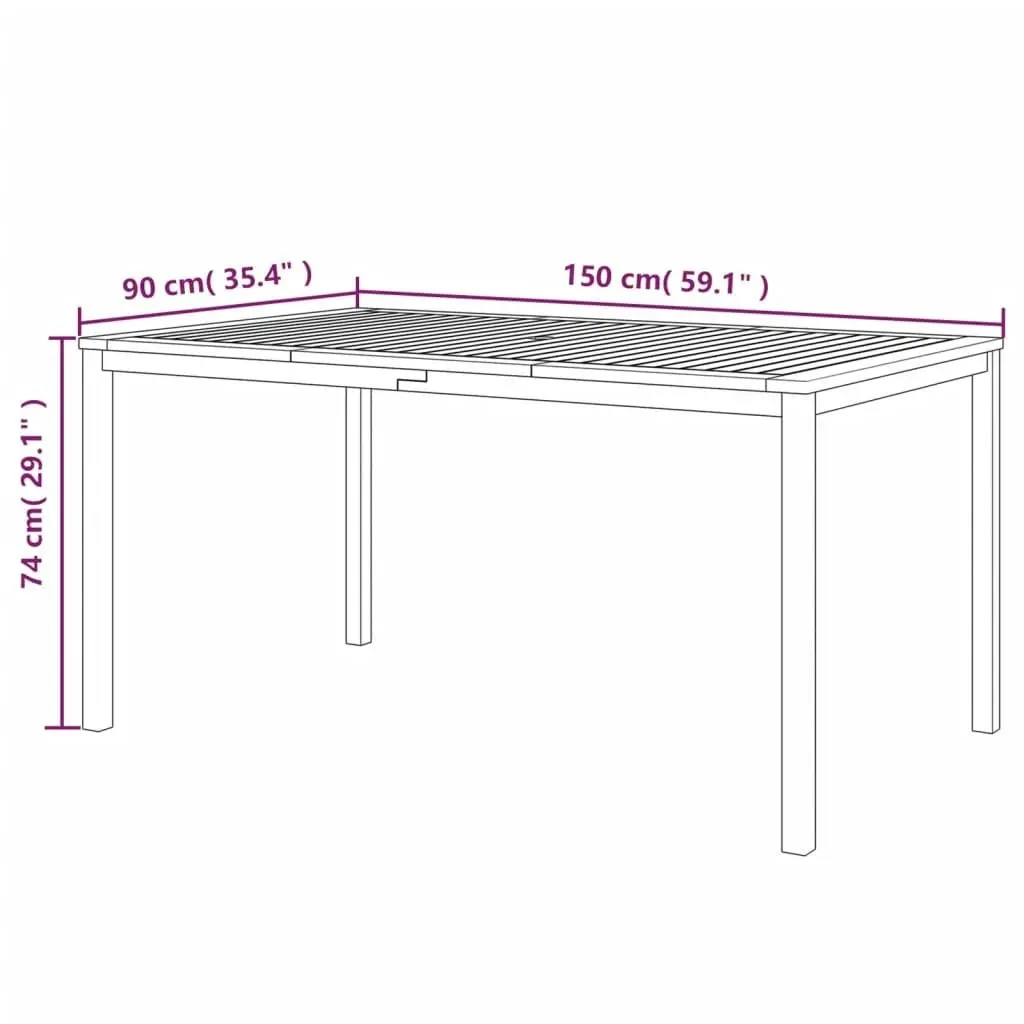 3 Piece Outdoor Dining Set with Cushions Solid Wood Acacia 3120457