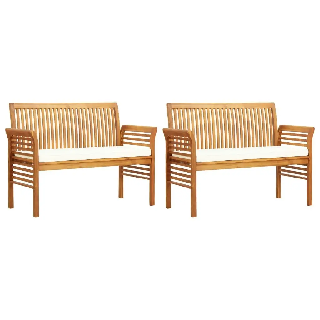 3 Piece Outdoor Dining Set with Cushions Solid Wood Acacia 3120457