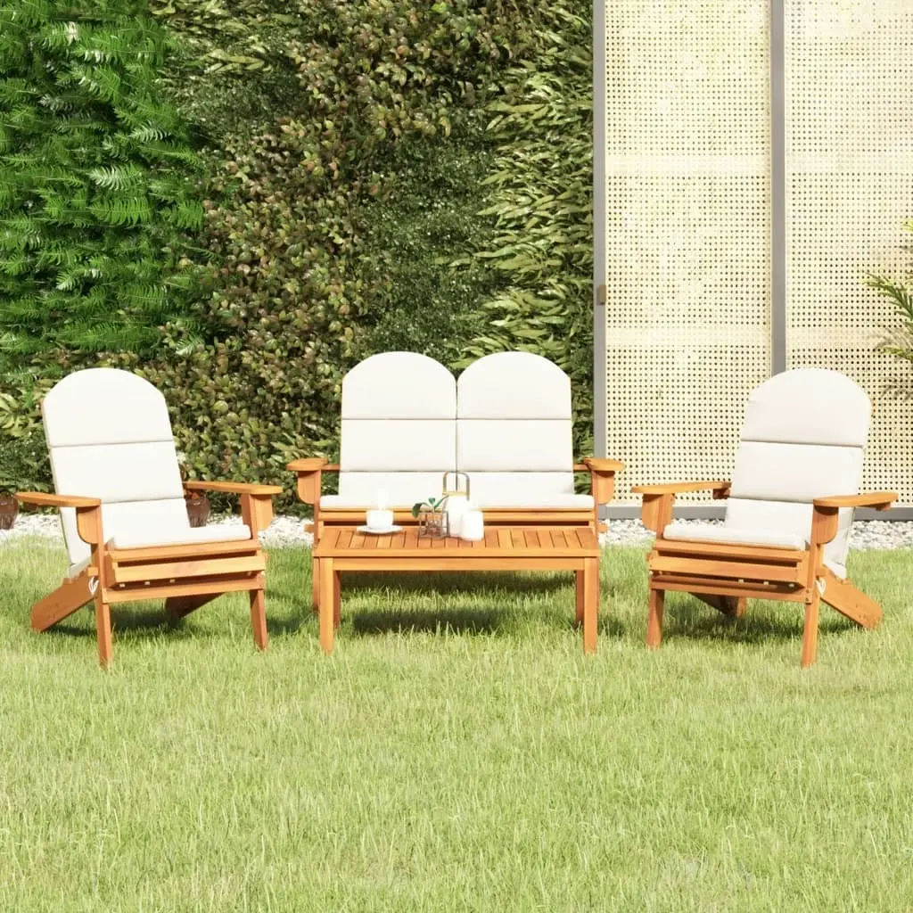 4 Piece Adirondack Garden Lounge Set Solid Wood Acacia 3152131