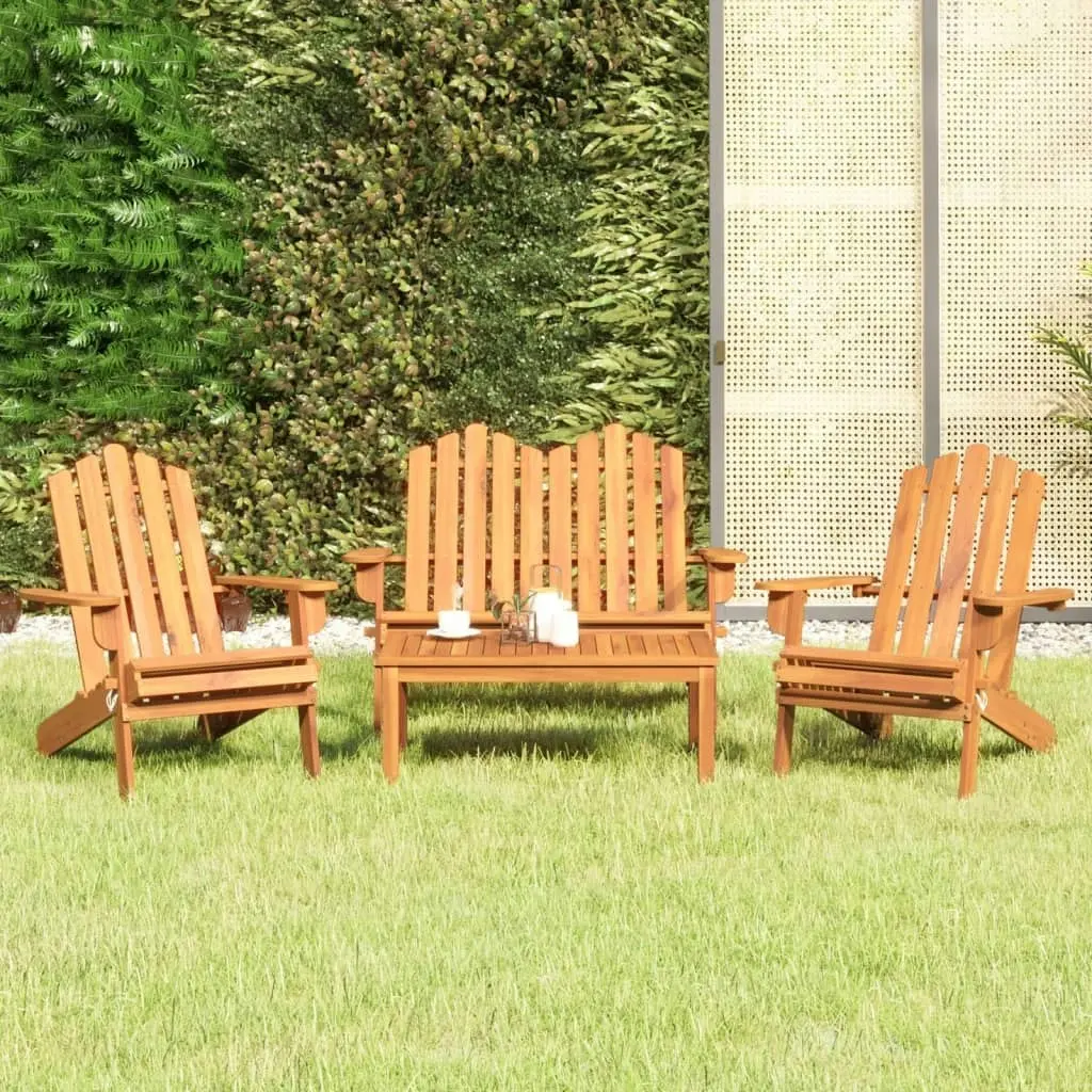 4 Piece Adirondack Garden Lounge Set Solid Wood Acacia 3152130