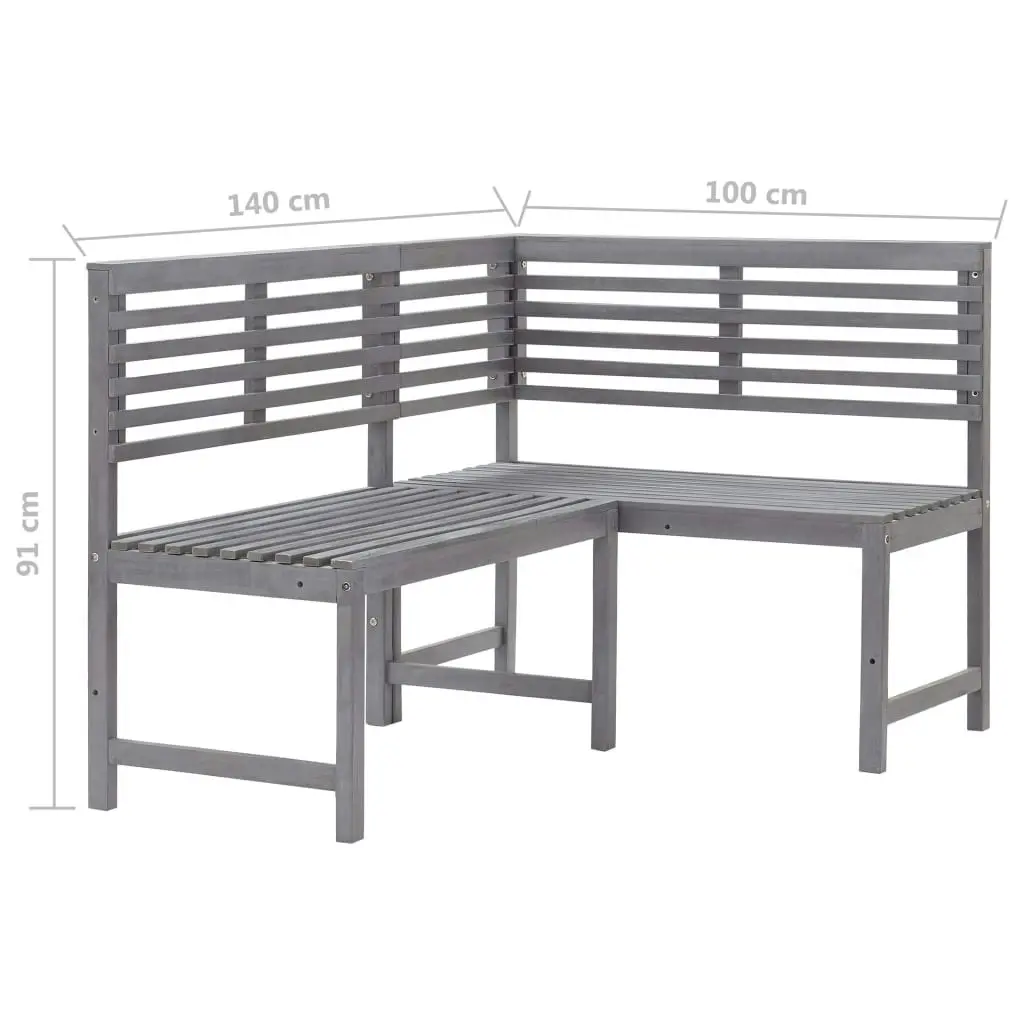 4 Piece Bistro Set Solid Acacia Wood Grey 3057867