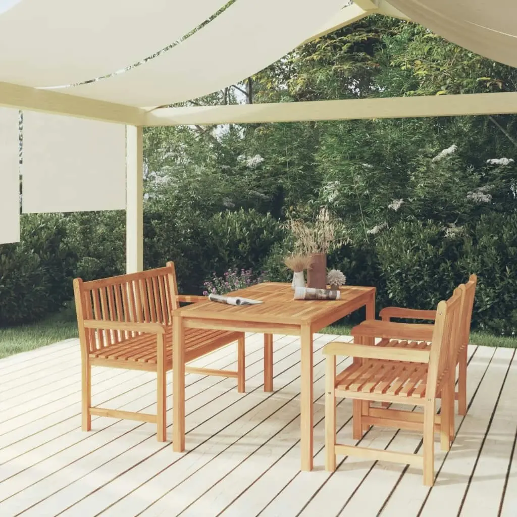 4 Piece Garden Dining Set Solid Wood Teak 3157163