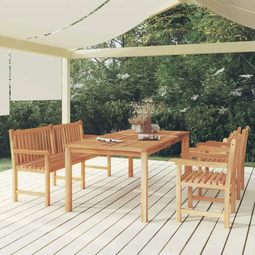 4 Piece Garden Dining Set Solid Wood Teak 3157172