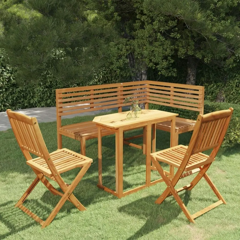 4 Piece Bistro Set Solid Wood Acacia 3057864