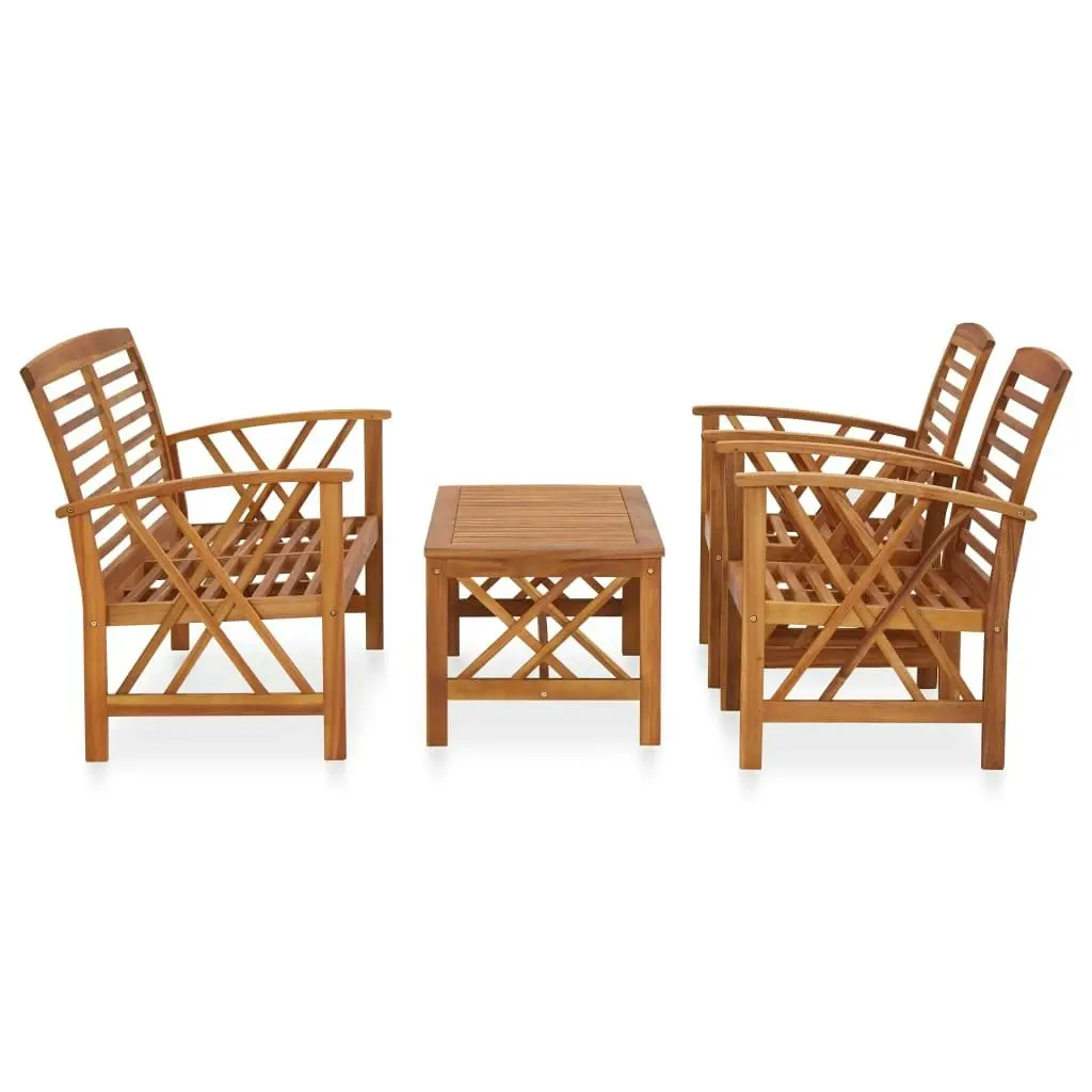 4 Piece Garden Lounge Set Solid Acacia Wood (310266+310272) 3057983