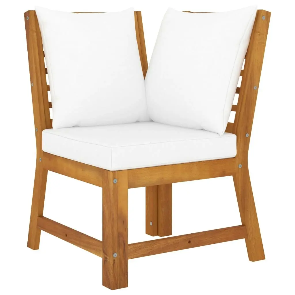 4 Piece Garden Lounge Set with Cushion Cream Solid Acacia Wood 3057772