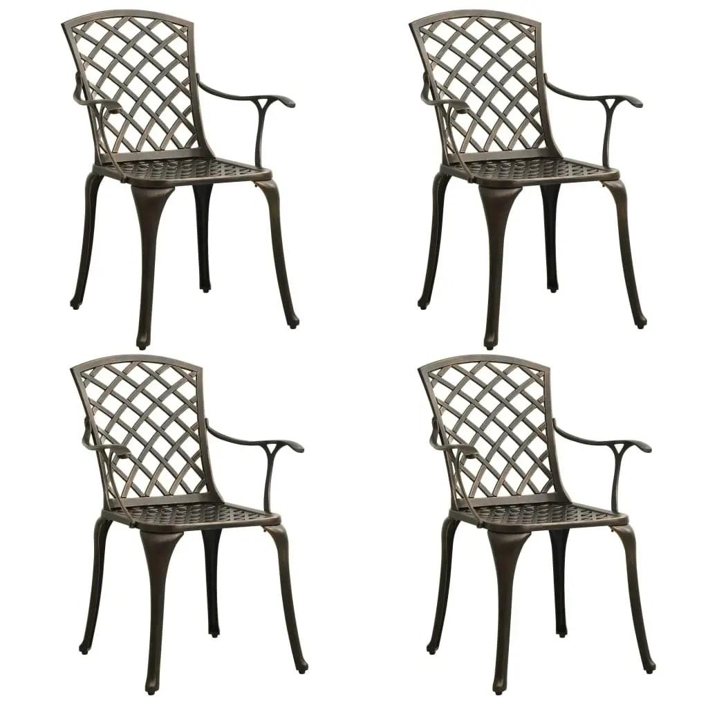 5 Piece Bistro Set Cast Aluminium Bronze 3070613