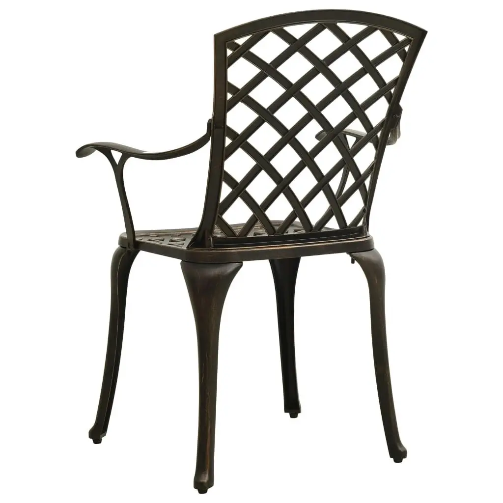 5 Piece Bistro Set Cast Aluminium Bronze 3070613