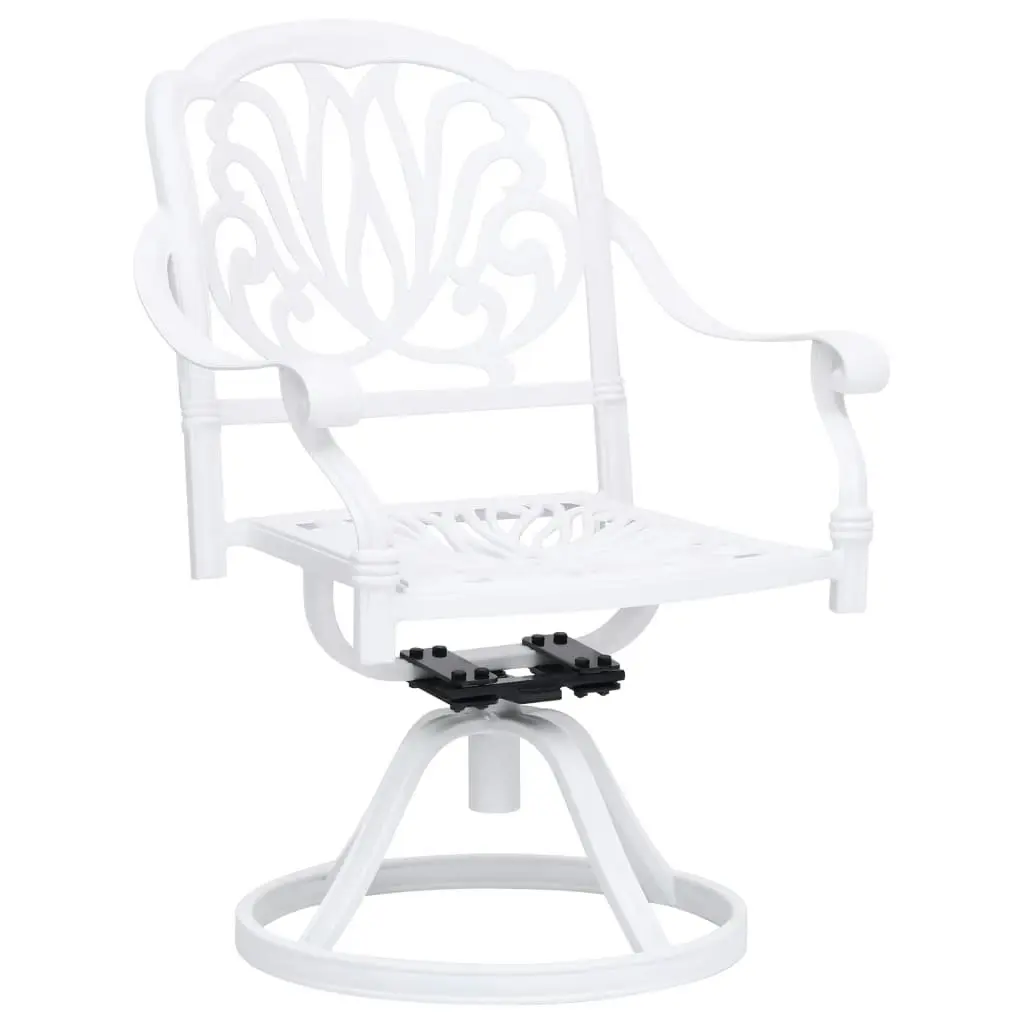 5 Piece Bistro Set Cast Aluminium White 3070624