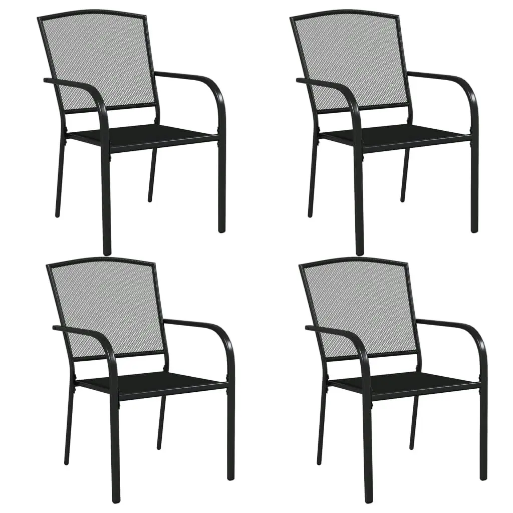 5 Piece Garden Dining Set Anthracite Steel 3187966