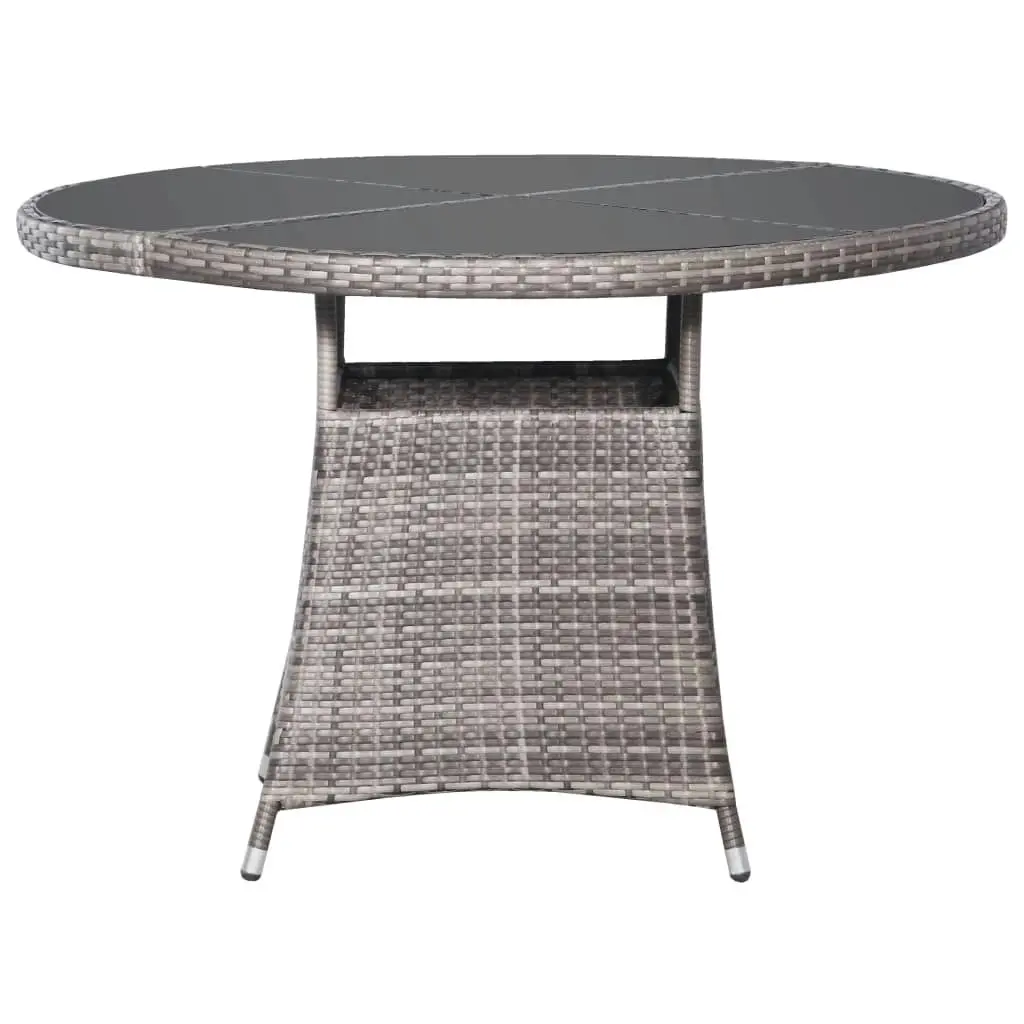 5 Piece Garden Dining Set Poly Rattan Anthracite & Grey 3059430