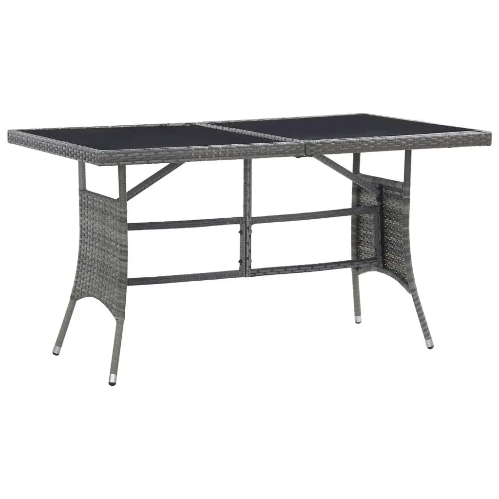 5 Piece Garden Dining Set Poly Rattan Anthracite & Grey 3059418