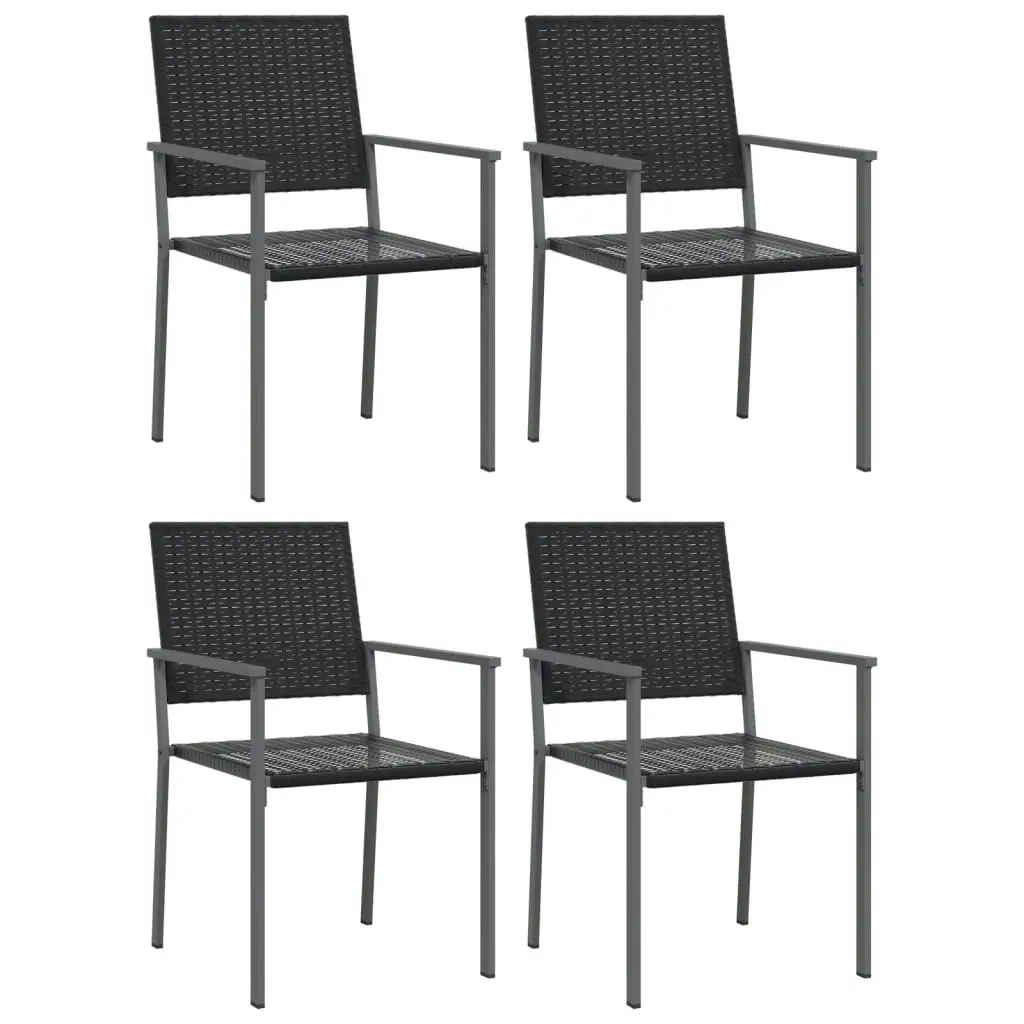 5 Piece Garden Dining Set Poly Rattan and Steel 3187023