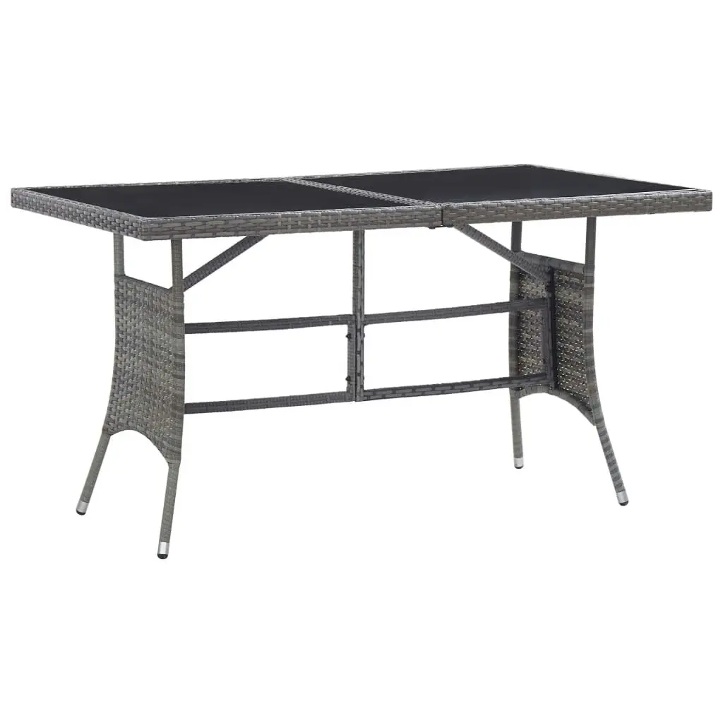 5 Piece Garden Dining Set Poly Rattan Anthracite & Grey 3059445