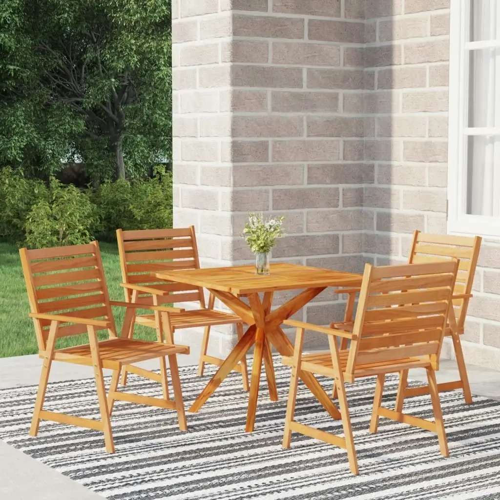 5 Piece Garden Dining Set Solid Wood Acacia 3087136