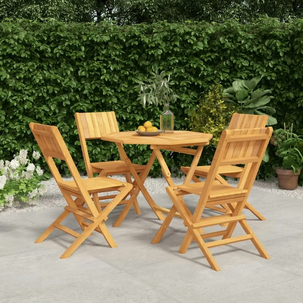 5 Piece Garden Dining Set Solid Wood Teak 3155029