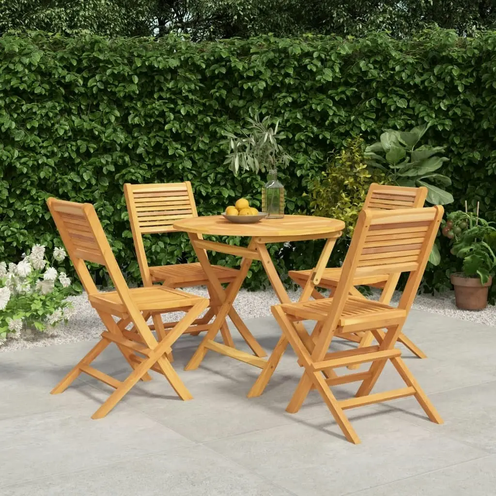 5 Piece Garden Dining Set Solid Wood Teak 3155022