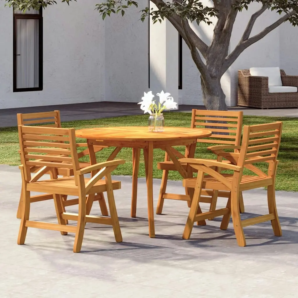 5 Piece Garden Dining Set Solid Wood Acacia 3156856