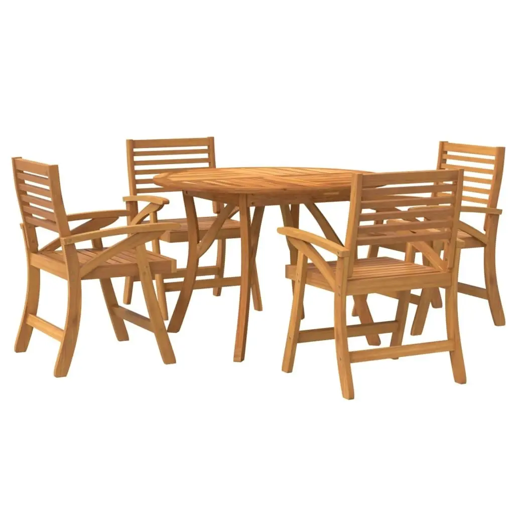 5 Piece Garden Dining Set Solid Wood Acacia 3156856