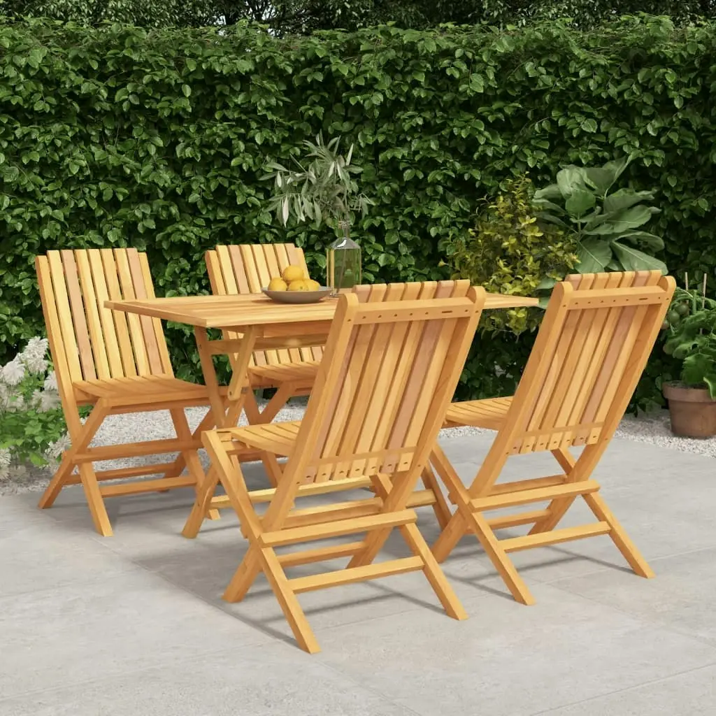 5 Piece Garden Dining Set Solid Wood Teak 3155003