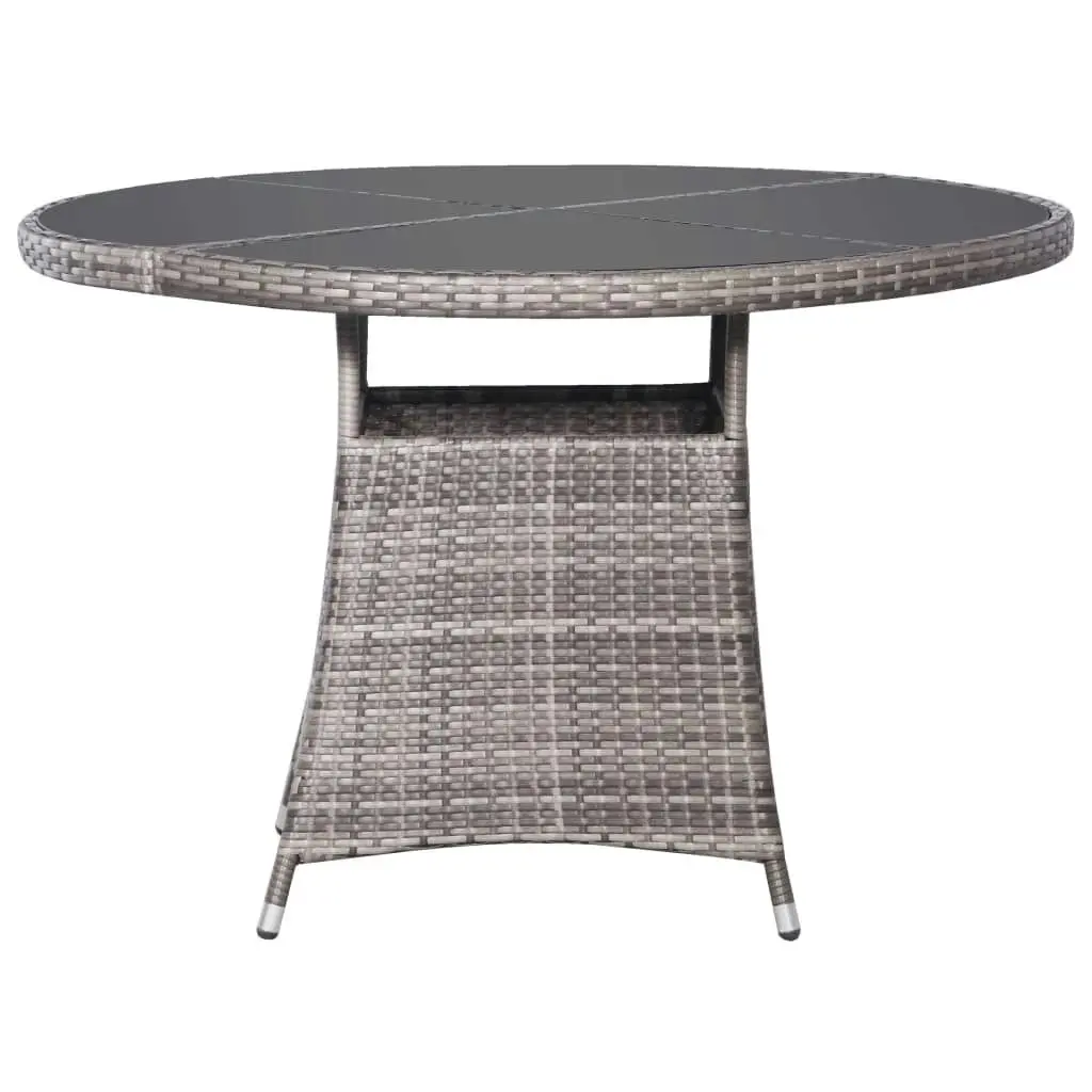 5 Piece Garden Dining Set Poly Rattan Anthracite & Grey 3059453