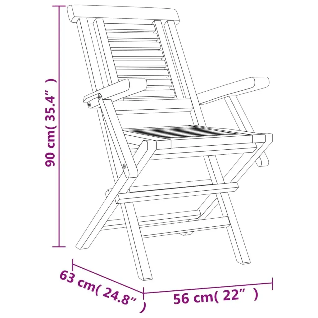 5 Piece Garden Dining Set Solid Wood Teak 3155001