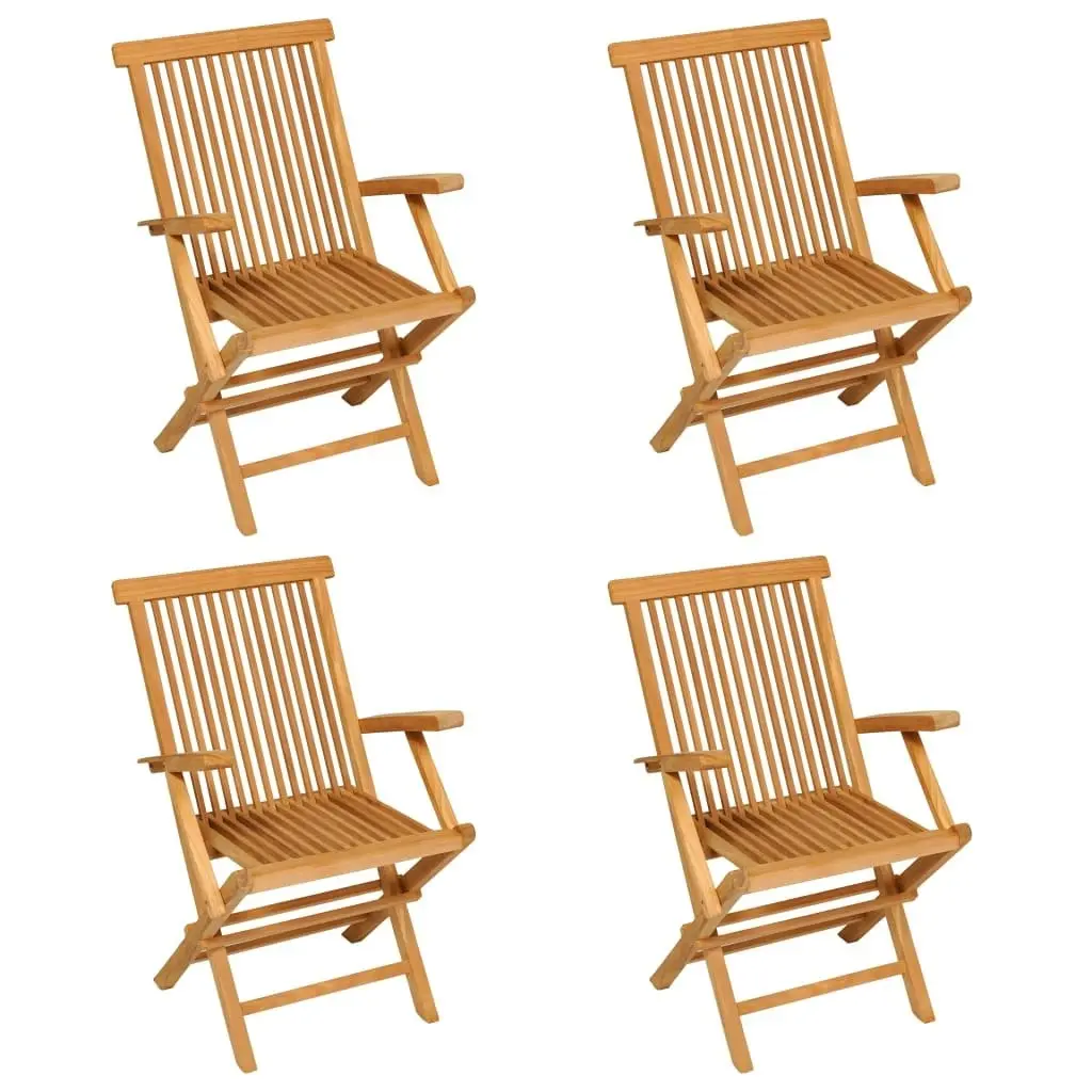 5 Piece Garden Dining Set Solid Teak Wood 3059580