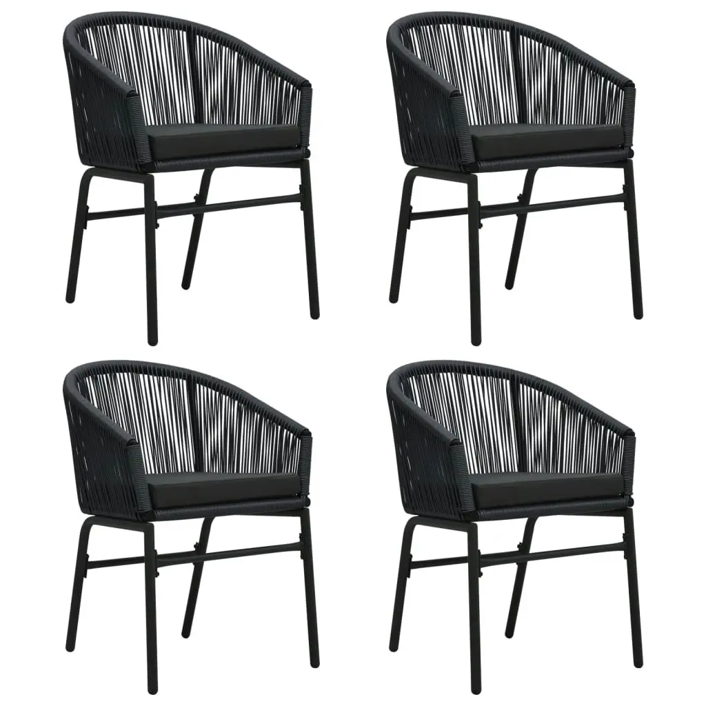 5 Piece Garden Dining Set Black 3099240