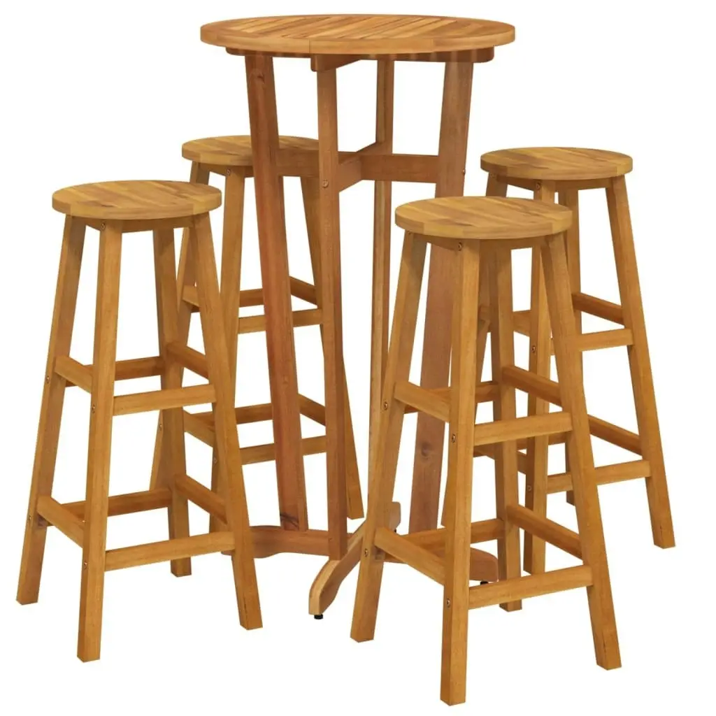 5 Piece Garden Bar Set Solid Wood Acacia 3154381