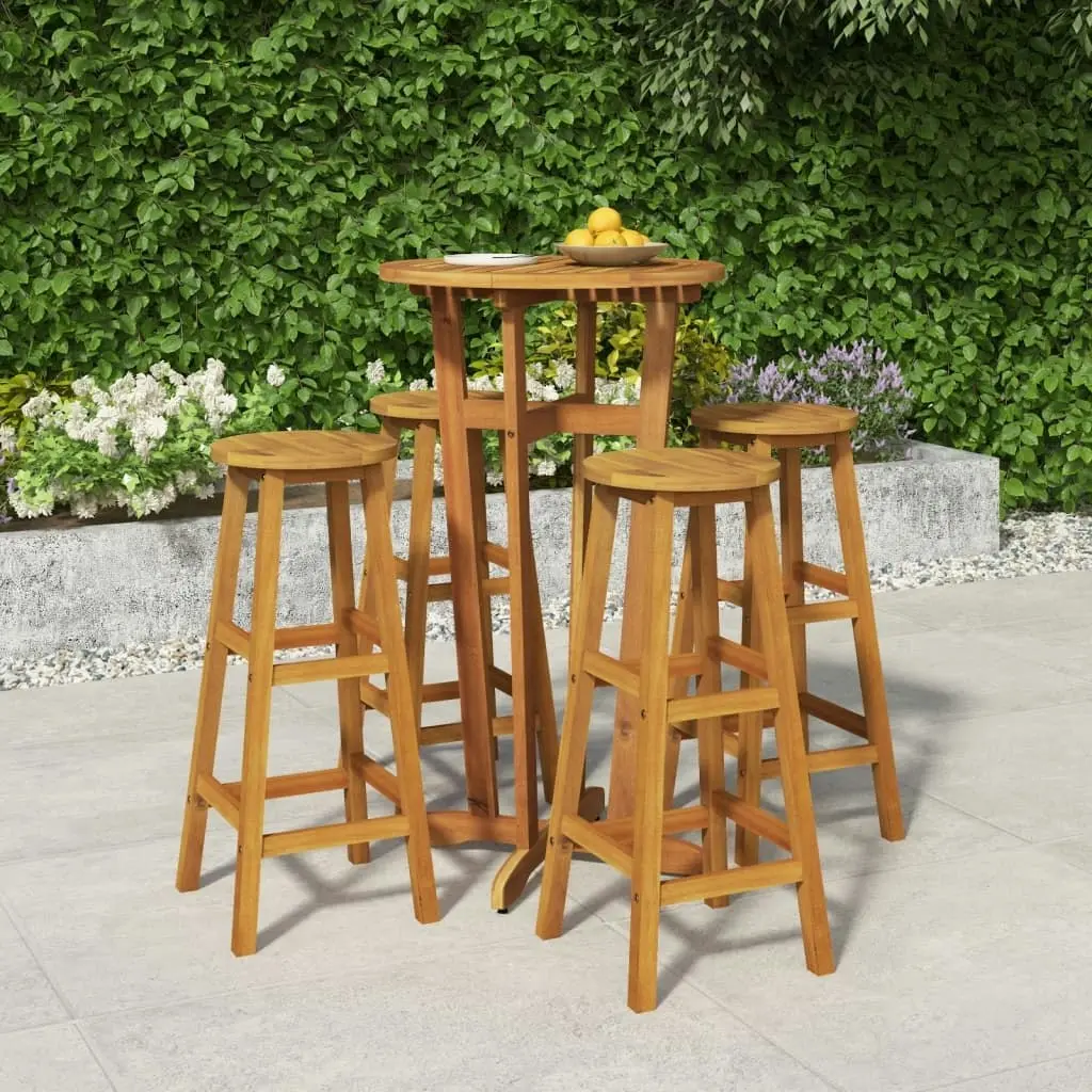 5 Piece Garden Bar Set Solid Wood Acacia 3154381