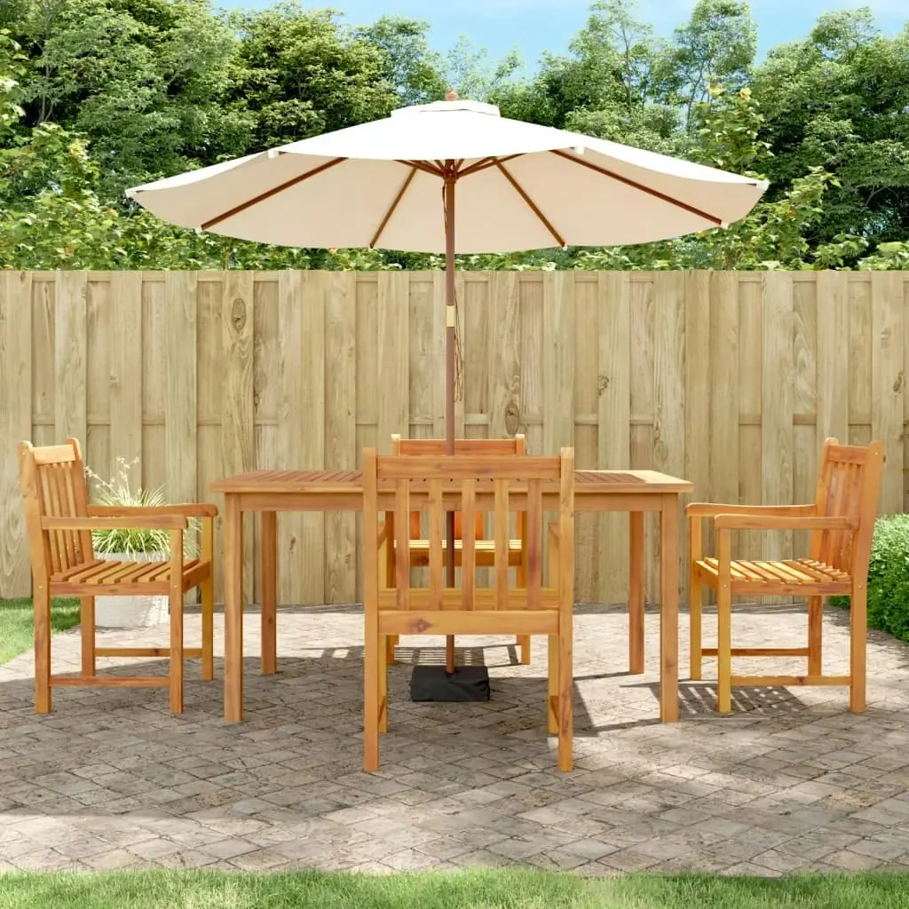 5 Piece Garden Dining Set Solid Wood Acacia 3206277