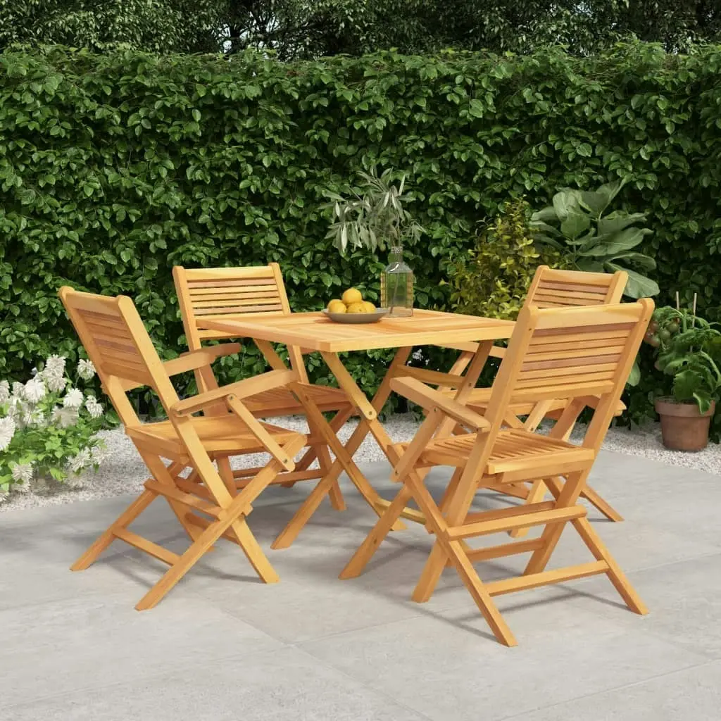 5 Piece Garden Dining Set Solid Wood Teak 3155041