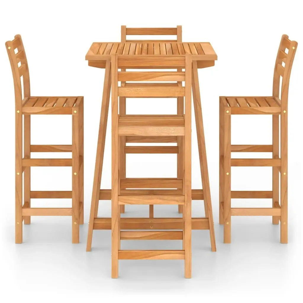 5 Piece Outdoor Bar Set Solid Acacia Wood 3057849