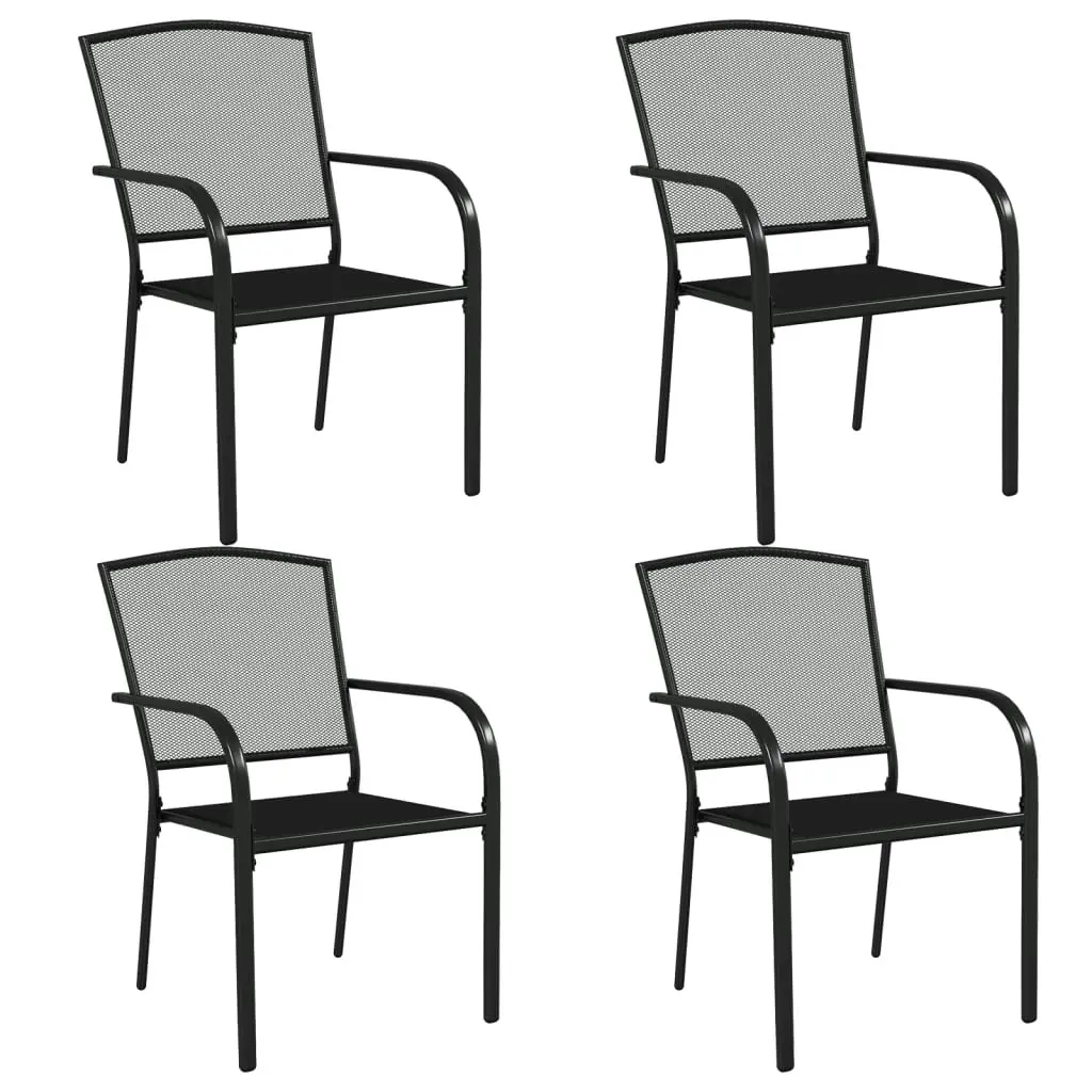 5 Piece Garden Dining Set Anthracite Steel 3187972