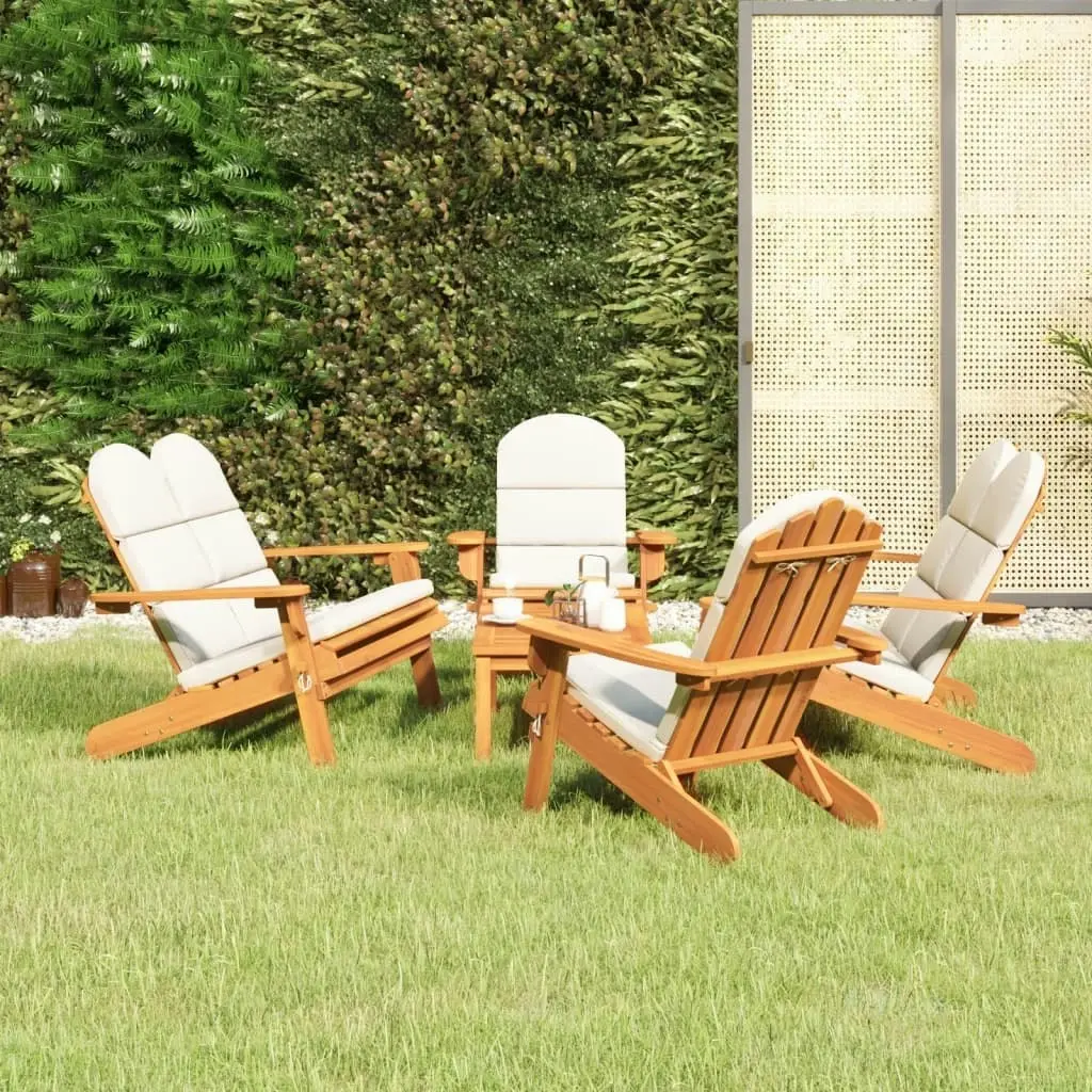 5 Piece Adirondack Garden Lounge Set Solid Wood Acacia 3152137