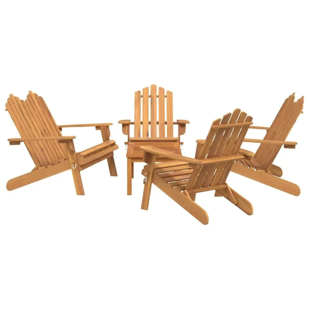 5 Piece Adirondack Garden Lounge Set Solid Wood Acacia 3152136