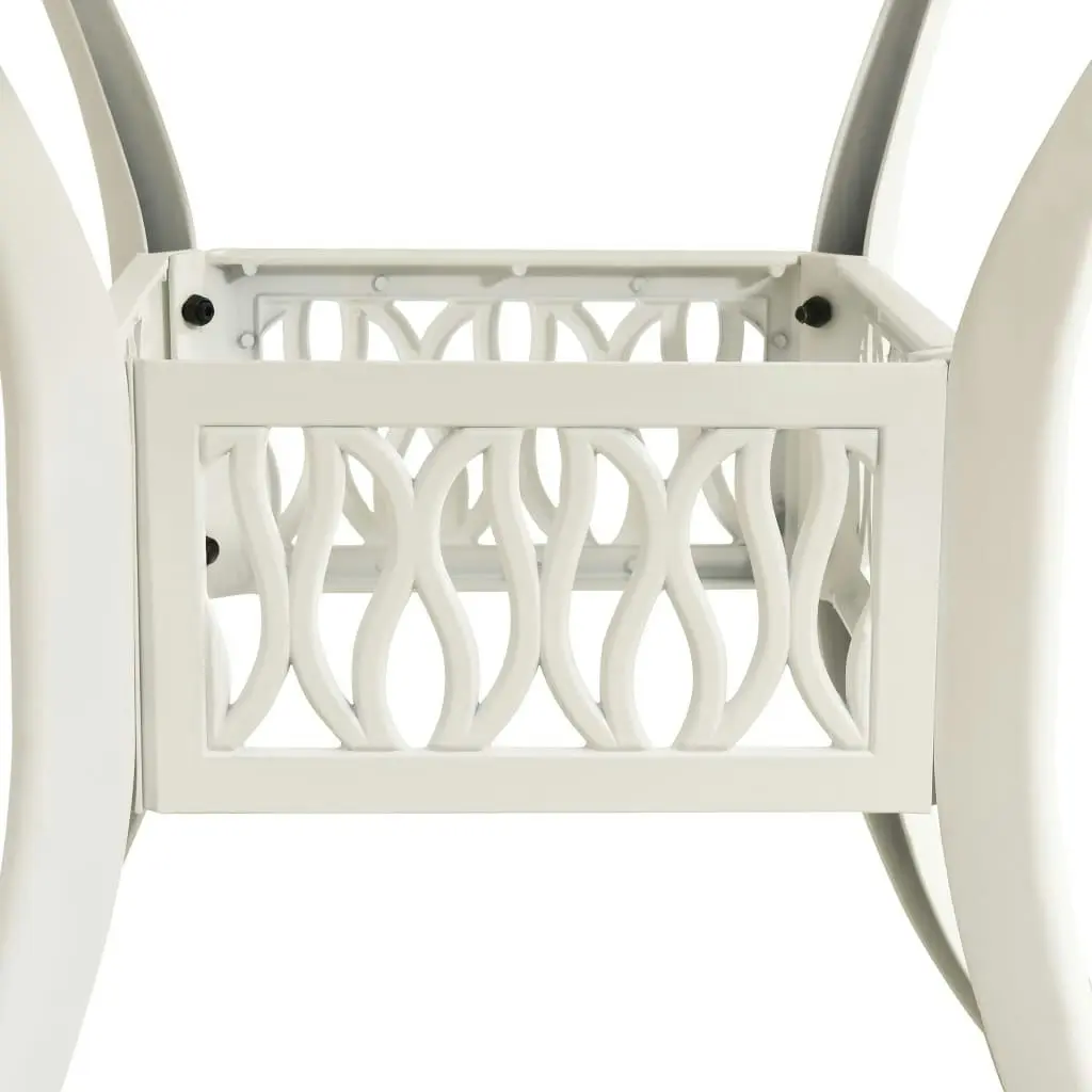 5 Piece Bistro Set Cast Aluminium White 3070612