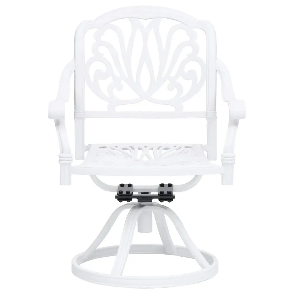 5 Piece Bistro Set Cast Aluminium White 3070621