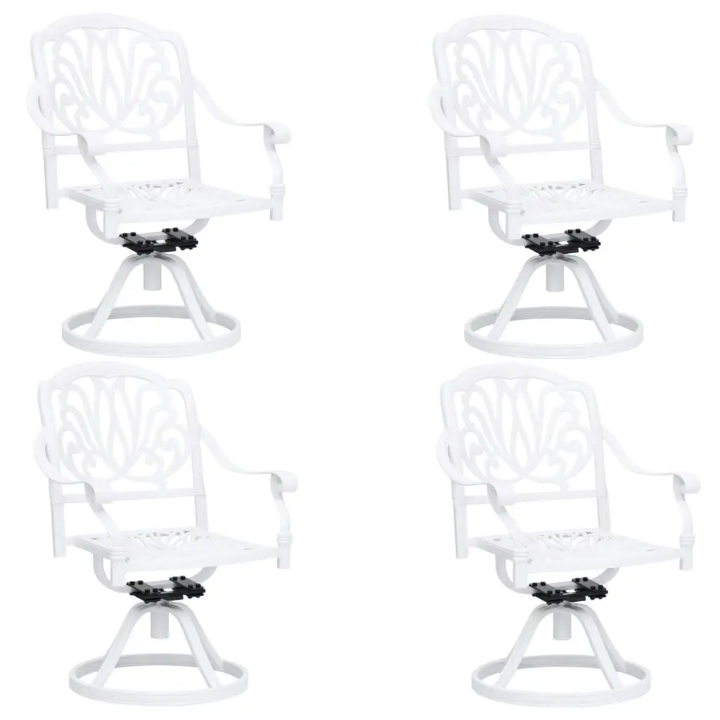 5 Piece Bistro Set Cast Aluminium White 3070621