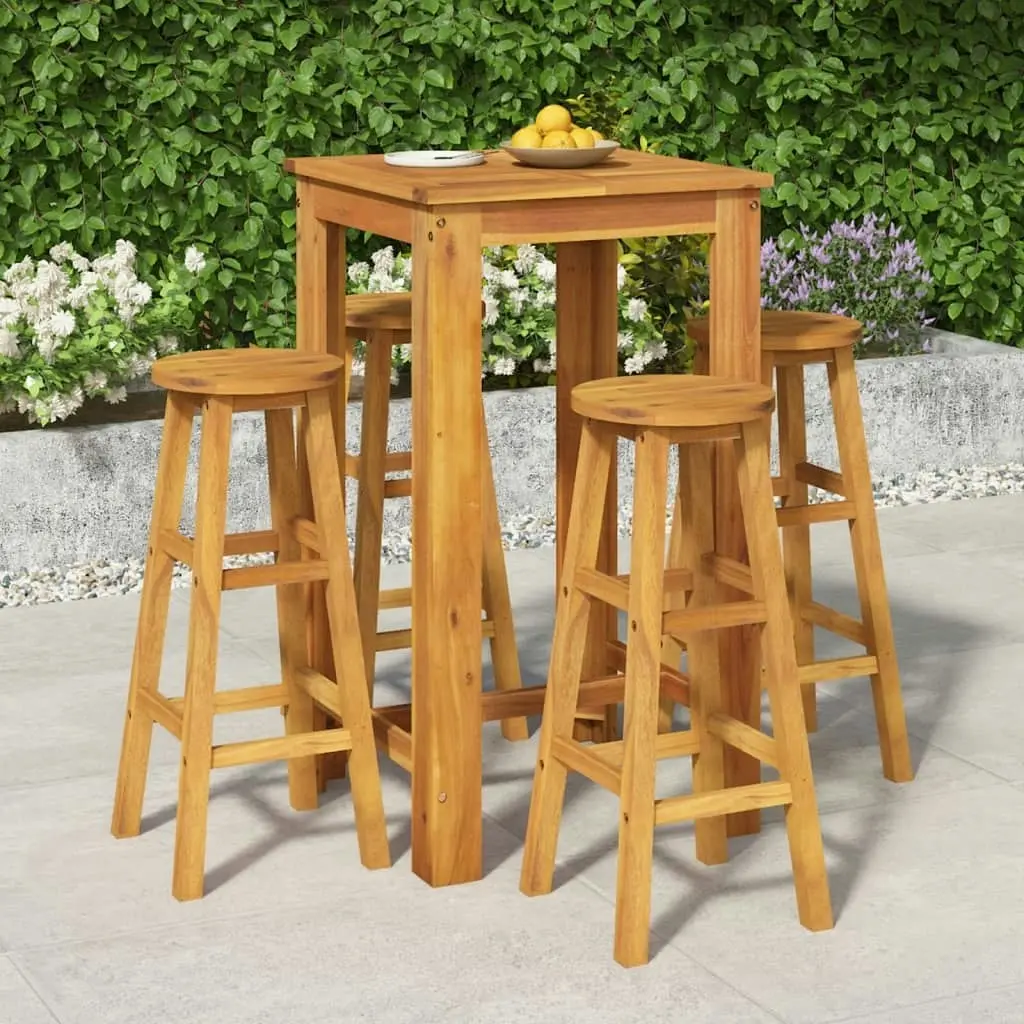 5 Piece Garden Bar Set Solid Wood Acacia 3154389