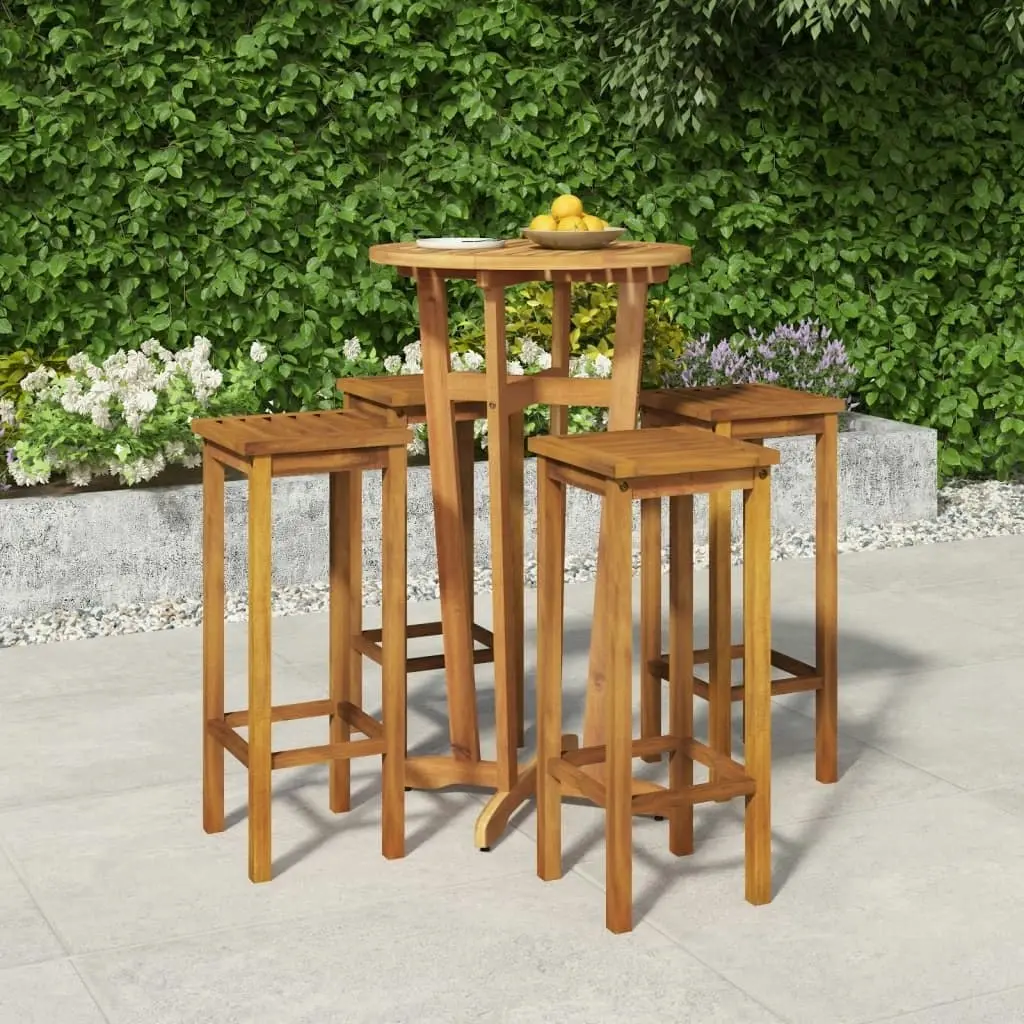 5 Piece Garden Bar Set Solid Wood Acacia 3154385