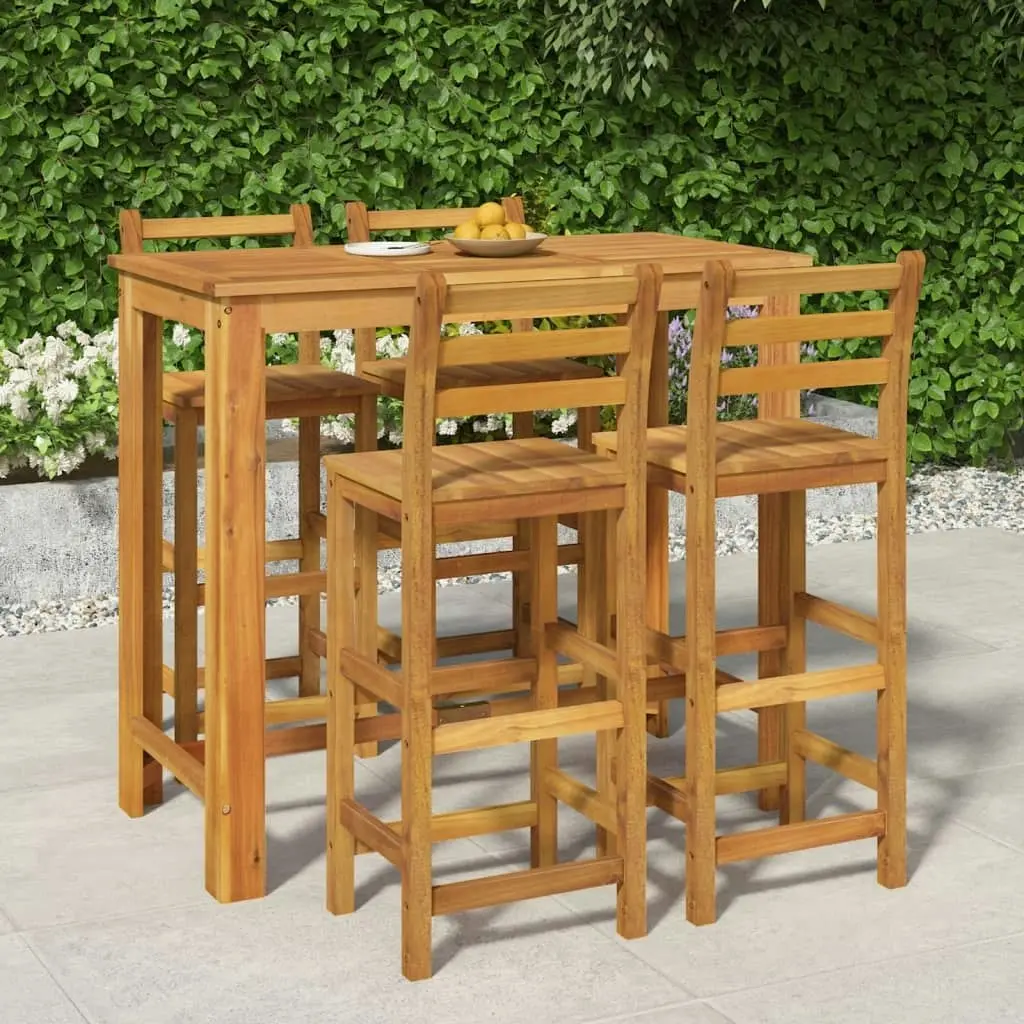 5 Piece Garden Bar Set Solid Wood Acacia 3154396